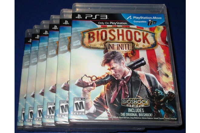 Lot of 6 BioShock Infinite Sony PS3 *Factory Sealed! *Free Shipping! *Read Below