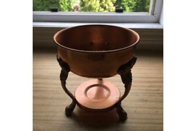 Vintage Copper Chaffing Dish Stand / Carafe Waring Stand 5.75"D x6.75"H ***New