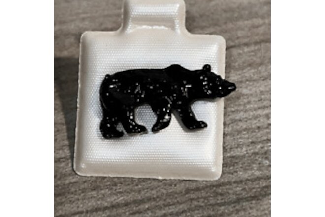 Bear Lapel Pin Hand Carved Surgical Steel Post
