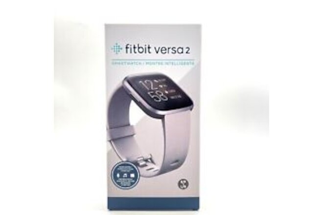Fitbit Versa 2 Health and Fitness Smartwatch S & L Sizes Grey