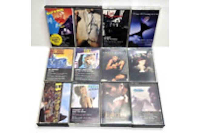 Lot of 12 Cassette Tapes 1980's Music Mixed Artists & Styles mostly Pop