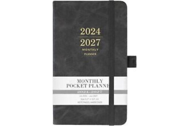 2024-2027 Monthly Pocket Planner/Calendar - 3 Year 3.8" x 6.3", Yellow