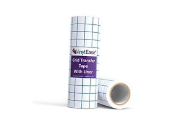 12 inch x 20 feet roll of Clear Vinyl Transfer Tape with Grid is a Medium Tack