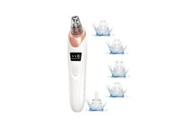 1 Piece Blackhead Remover, Professional 3 Suction Power & 5 Probes Pore Cleaner