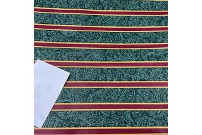 LONGABERGER 5 yards yds FABRIC new in bag Imperial Stripe holiday pattern