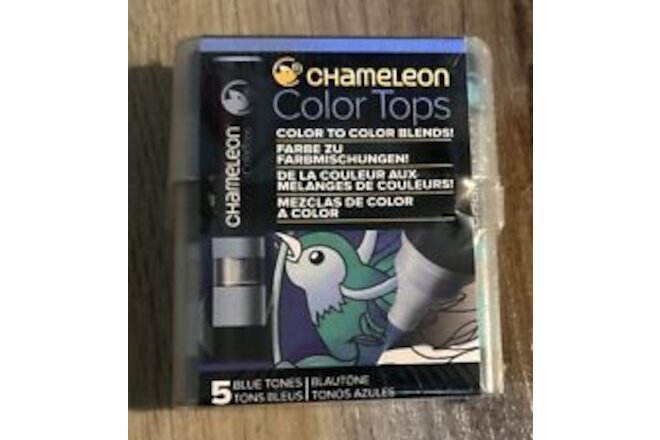New Chameleon Color Tops 5 pc. Marker Pen Set Blue Tones