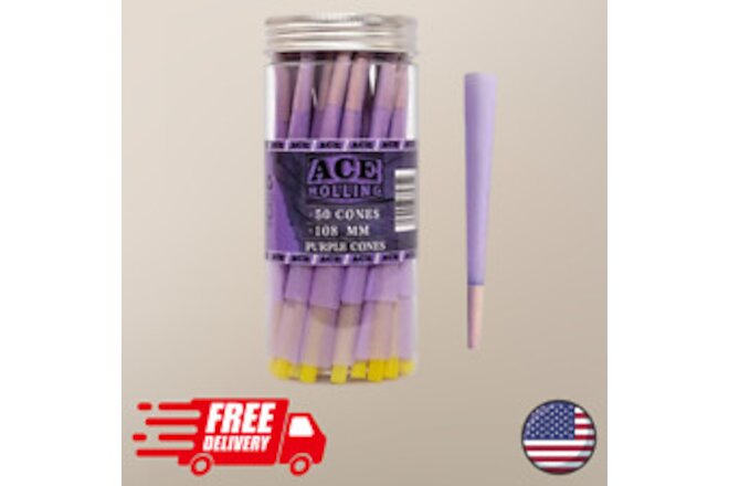 Rolling Papers Cones Purple Pre Rolled Cones King Size Slow Burning 50 Pack
