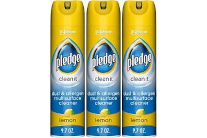 Pledge Everyday Clean Multi Surface Cleaner Aerosol, Dust & Pack of 3