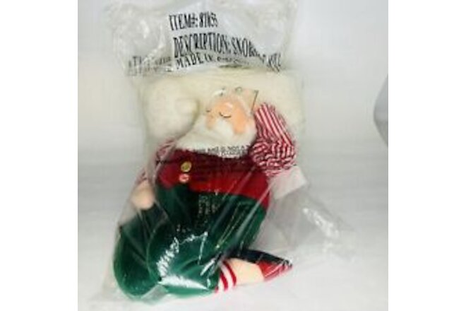 Santa Claus Animated Snoring Polar Bear Headrest 22" Long Christmas New in PKG.