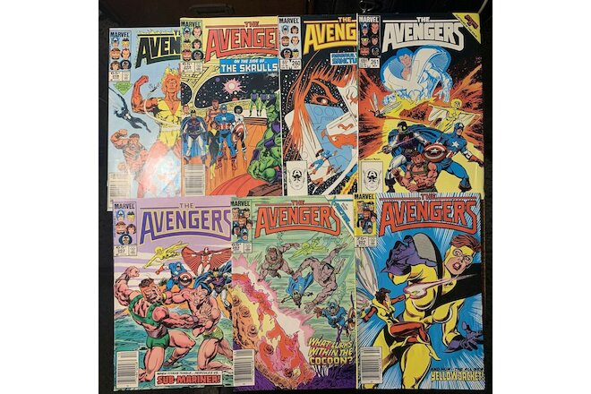 Avengers Comic Lot #s 258,259,260, 261,262,263,264