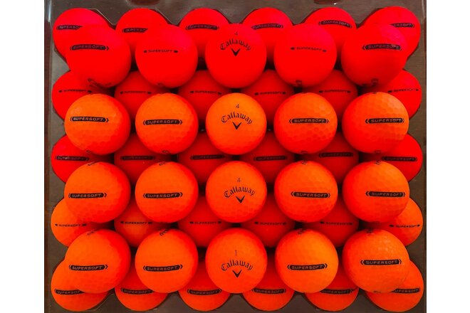 Callaway Supersoft Orange/Red Golf Balls-Lot 50-4A/5A High Grade