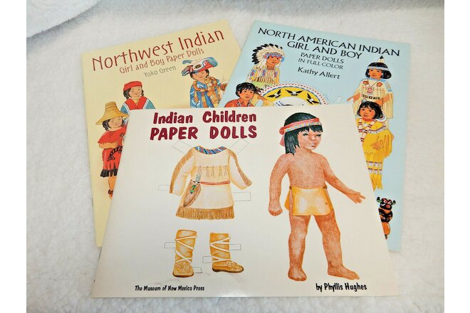 NATIVE AMERICAN PAPER DOLLS: NORTH AMERICAN & NW INDIAN GIRLS & BOYS & CHILDREN
