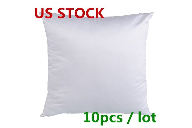 USA 10pcs Plain White Sublimation Blank Pillow Case Fashion for Heat Press Print