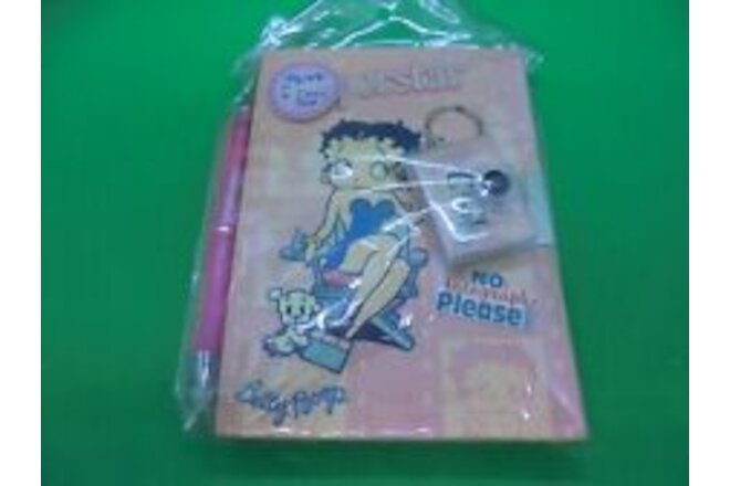 Betty Boop Diary Set with Keychain Diary & Pen No Autographs Please!   2003 New