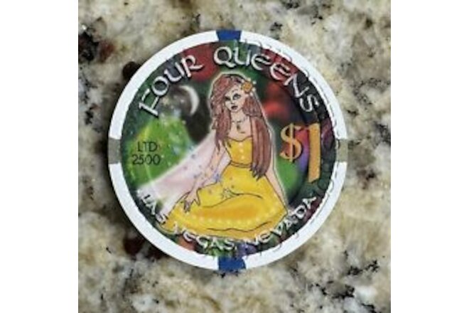 Four Queens Summer Solstice ~ Las Vegas $1 Casino Chip ~ Uncirculated LTD 2500
