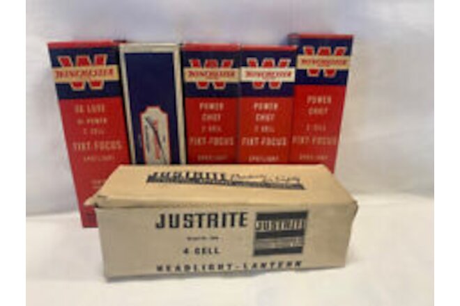 Vintage Winchester Flashlights Collectible Spotlight Reapting Arms Justrite Lot