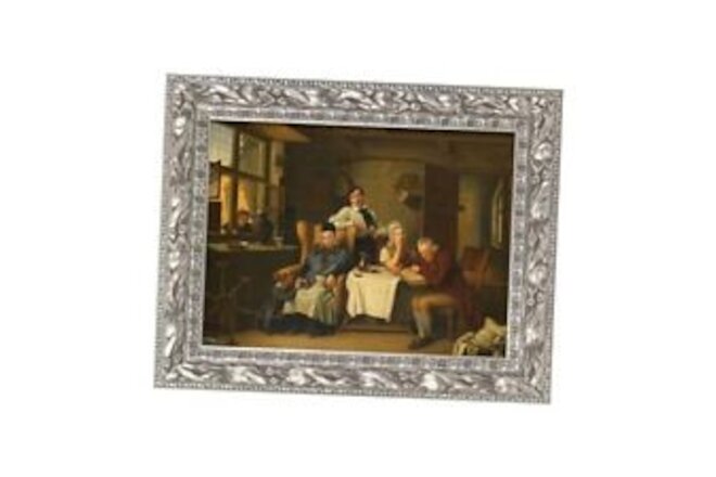 Solid Wood Frame for 12x16 Canvas Paintings, 2" Wide Finished 12x16" Silver