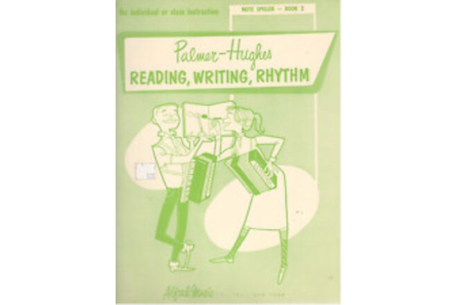 PALMER-HUGHES READING, WRITING, RHYTHM BOOK 2 NOTE SPELLER FOR ACCORDION NEW