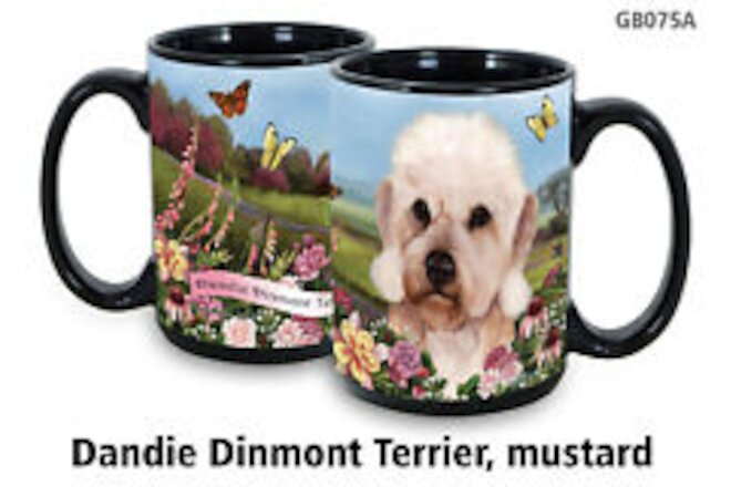 Garden Party Mug - Mustard Dandie Dinmont Terrier