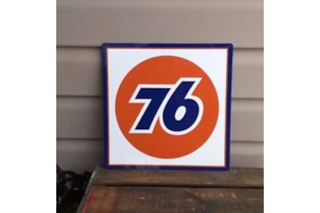 UNION 76 Metal Sign Service Station oil Advertisng Racing Gas Pump 12x12 50120