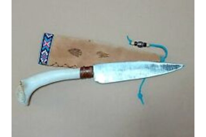 Native American Indian Style DEER Legbone Knife # 770