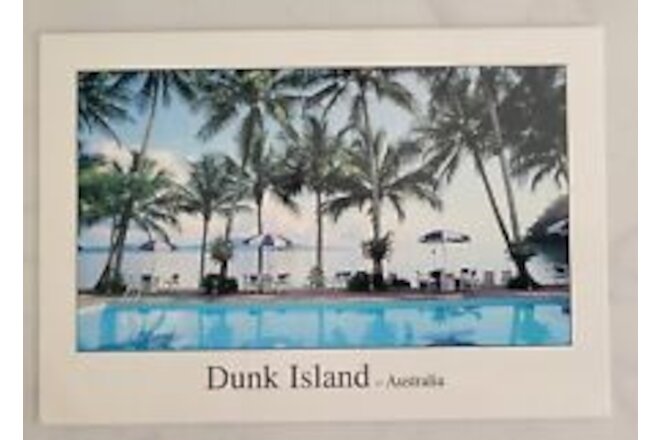 VINTAGE New Dunk Island Hibiscus Pool Australia Postcard DKI-0136 Lincoln Fowler
