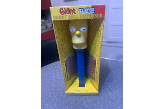 2002 Giant Pez Talking Homer Simpson Candy Dispenser 12" Extra Large NOS NEW