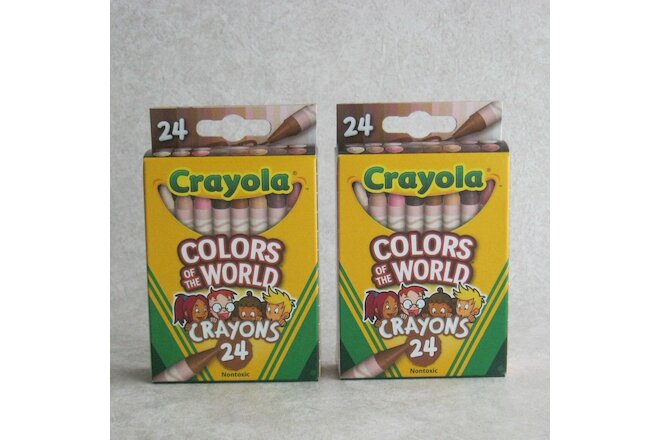 Crayola Colors of the World 2 24-Pack Crayons Multicultural Skin Tones Brand New