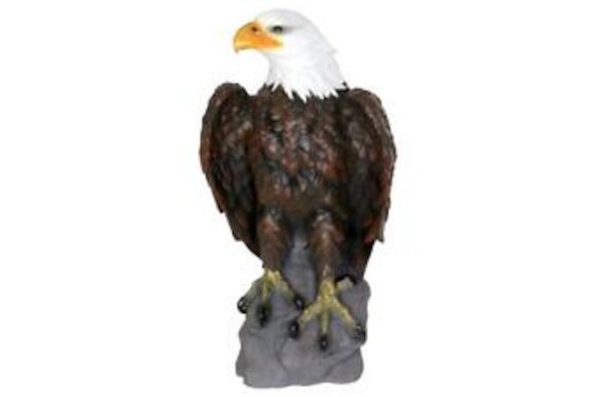 Exhart Statue 24.4"x13"x12.2" Bald Eagle Multi-Colored Free Standing Decorative