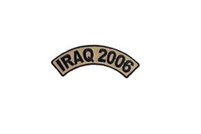 IRAQ 2006 Rocker Veteran Biker Embroidered Motorcycle Uniform 4" Patch NEW