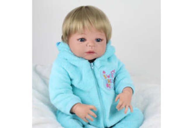 22" Reborn Dolls Newborn Boy Doll Full Body Vinyl Silicone Waterproof Toddler