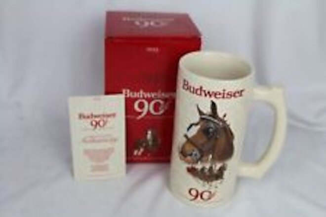 Budweiser Ltd-Edition 2023 Holiday Clydesdale Beer Stein 90th Anniversary  NEW