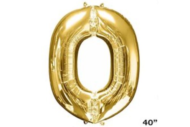 40" GOLD Letter O Mylar Foil Balloon 1 pc Party BackDrop Decorations Supply