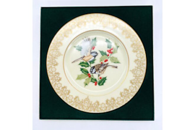Lenox Garden Bird Collection 1988 Chickadee Plate 8.5” USA New in Original Box