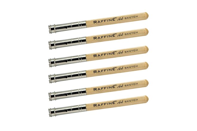 Raffine 6PCS Wooden Handle Pencil Extender Holder Pencil Lengthener Tool 6-Pack