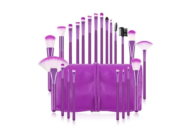 22Pcs Makeup Brushes Powder Foundation Eyeshadows Face Lip Brush & Kabuki Bag
