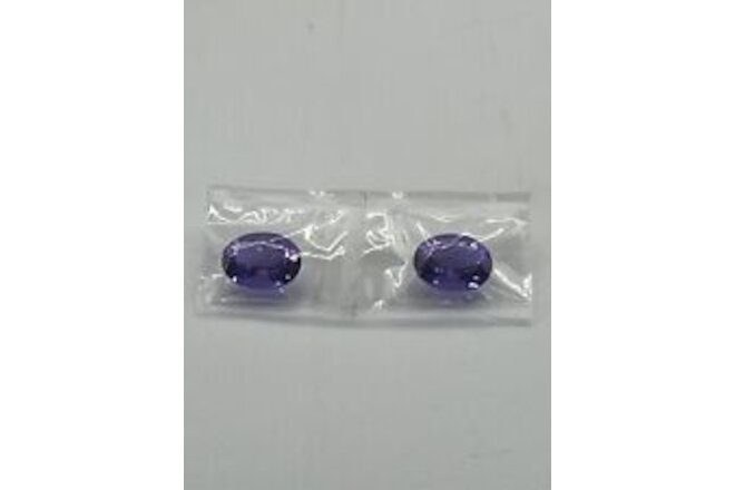 Set 2 Color Change Blue To Purple Zandrite Average 2.00CTW 8x6MM Oval Gem