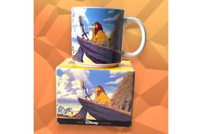 Vtg 90s Disney Store The Lion King Simba Rafiki Circle Of Life Coffee Mug In Box