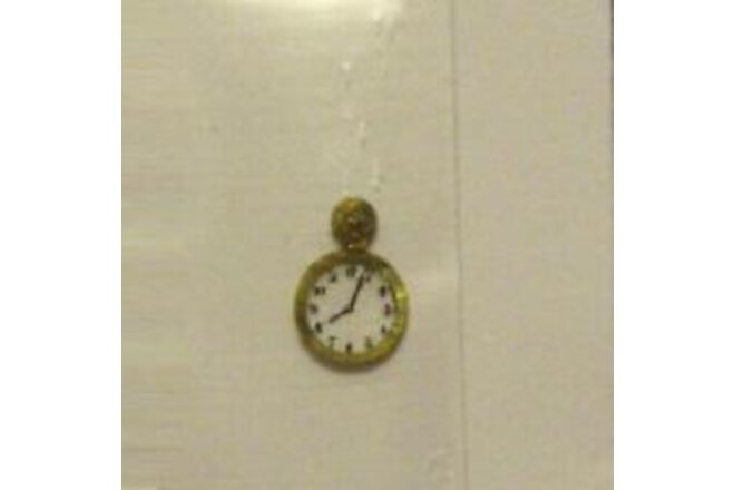 Pocket Watch VERY TINY 4A Cats Paw Ornate Engraved DOLLHOUSE Miniature