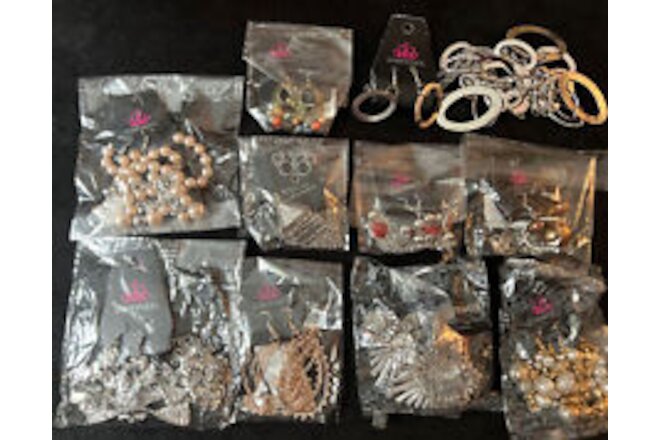 Lot of 10 Paparazzi Jewelry Earings and Necklaces to Match buy now Brand New
