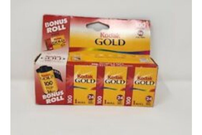 Kodak Gold 100 Speed 24 Exp Color Film 4 Pack