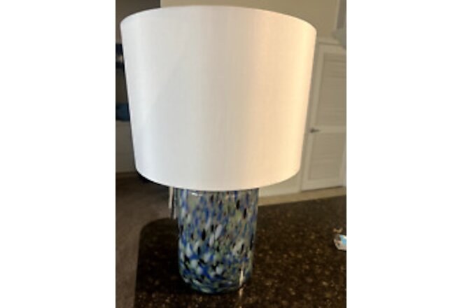 DVF Diane Von Furstenberg x Target Dot Glass Cylinder Accent Table Lamp in hand