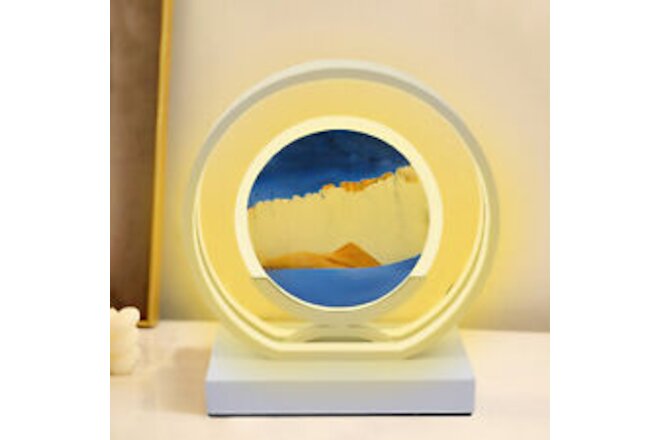 Glass Moving Sand Art Picture Deep Sea Dynamic 3D Sandscapes Pictures w/Remote