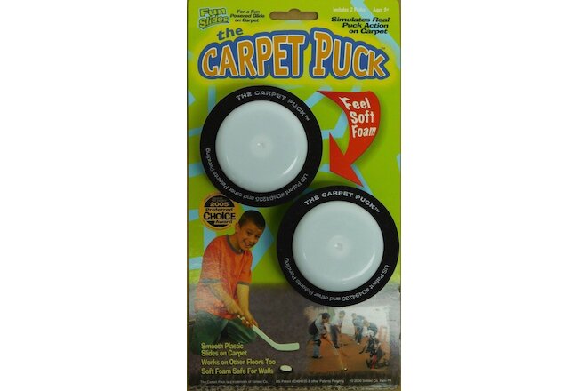 (2-Pack!) "The Carpet Puck" Original Safe Indoor Hockey Puck Stick Handling EZ