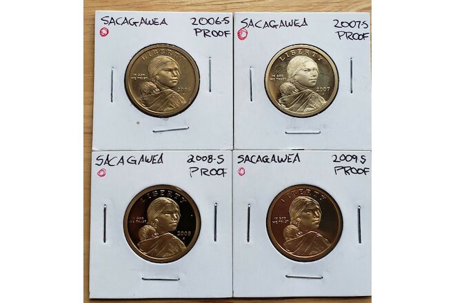 2006-S  -  2009-S   Sacagawea One Dollar   (Set of 4) - Commemorative Currency