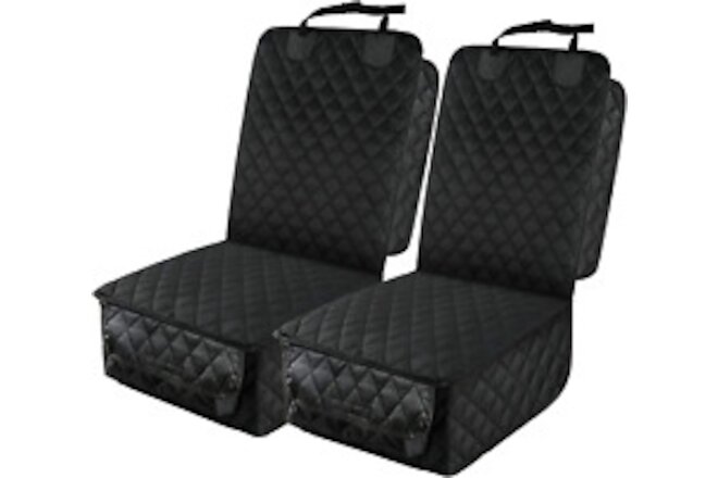 Waterproof Front Seat Car Cover 2 Pack, Full Protection Dog Car Seat Cover with