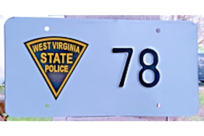 2006 WEST VIRGINIA STATE POLICE LICENSE PLATE LOW NUMBER 78 MINT!!! NOS TROOPER