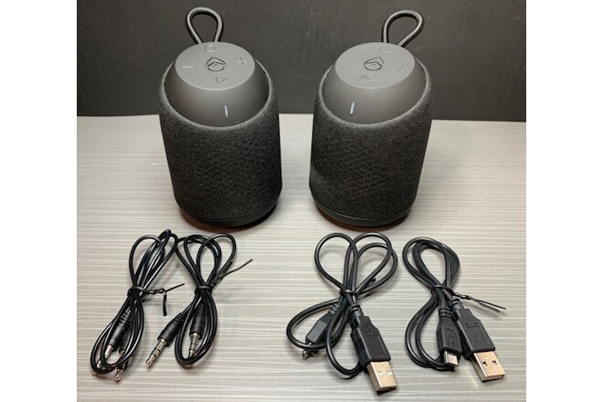 (2) EcoXGear EcoRoam 10 Bluetooth Waterproof Speaker - Black - Duo Pair