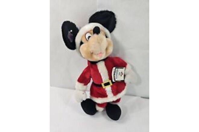 Applause 16" Disney Mickey Mouse Stuffed Plush Santa tags attached