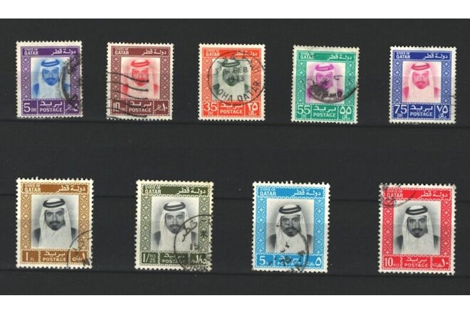 Qatar Emir Commemorative Postal used complete Set of Stamp LOT (Katar 441)